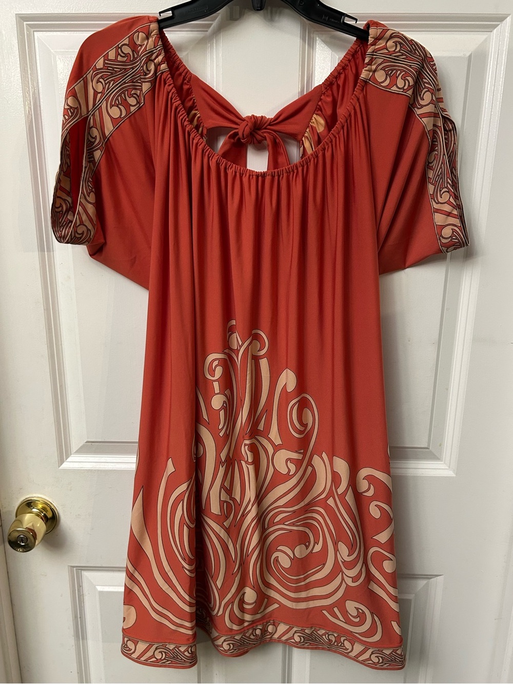 BCBGMaxazria - Terra-Cotta Boho Print Dress - size: S